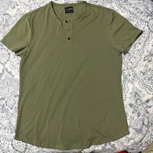 Cuts Clothing Olive Green Henley Shirt